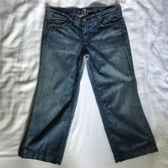 7 For all Mankind Dojo Wide leg crop 31 - Picture 1 of 10
